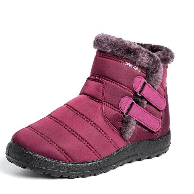 Women’s Fur Lined Waterproof Snow Booties – Warm Winter Shoes
