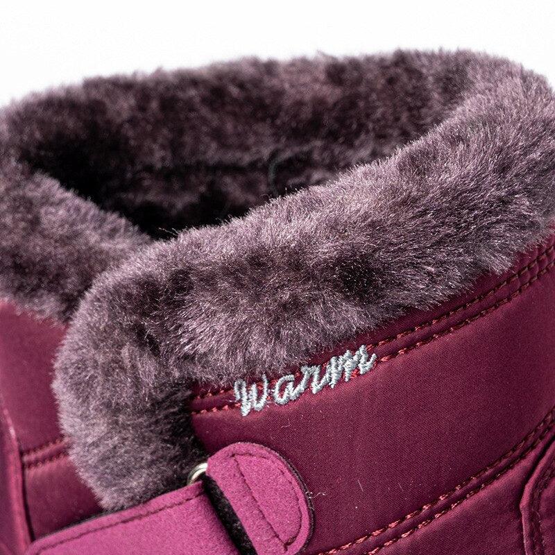 Women’s Fur Lined Waterproof Snow Booties – Warm Winter Shoes