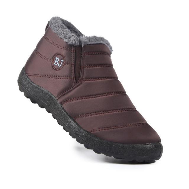 Women’s Fur Lined Waterproof Snow Booties – Warm Winter Shoes