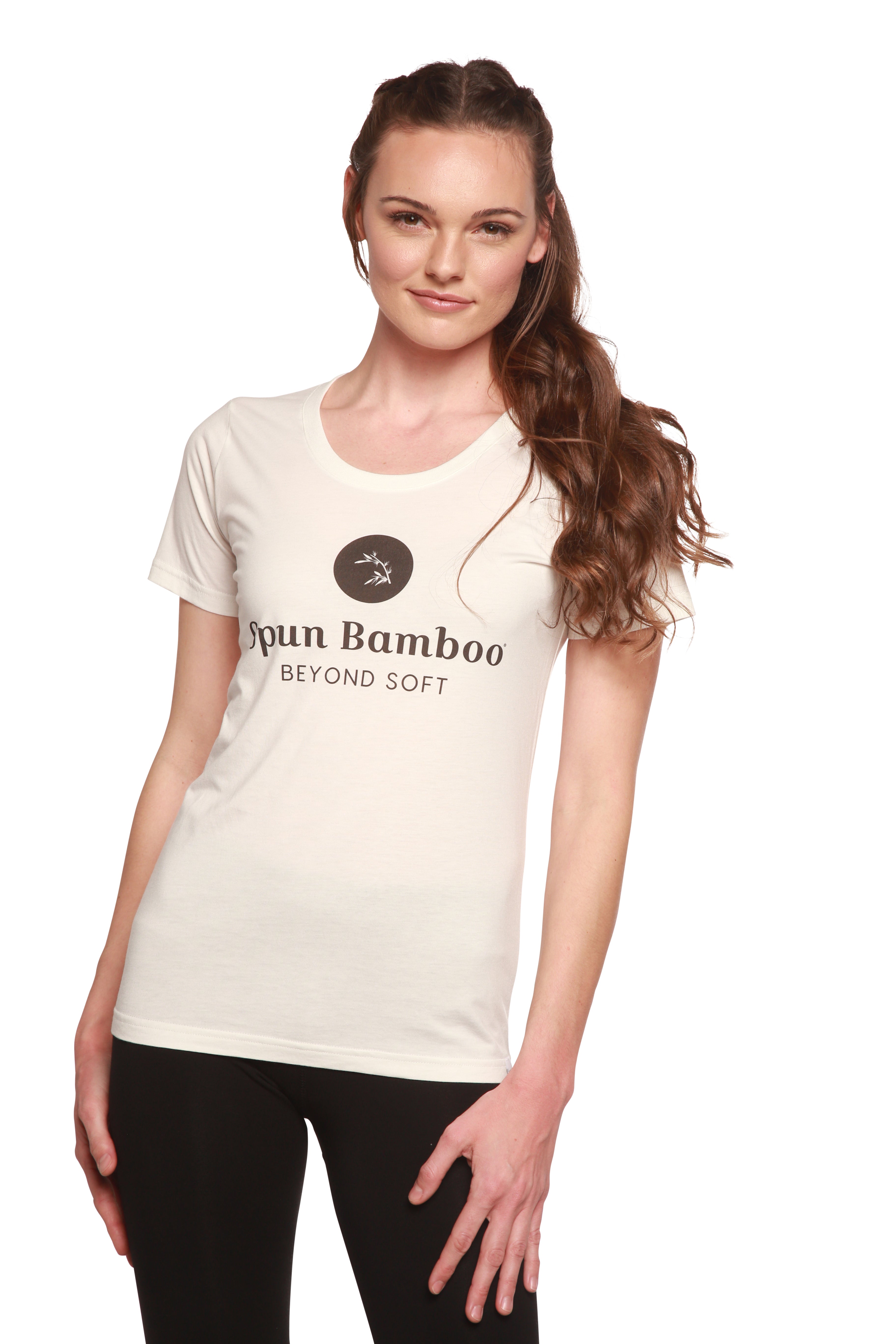 Women's Bamboo Viscose T-Shirt with Logo Print