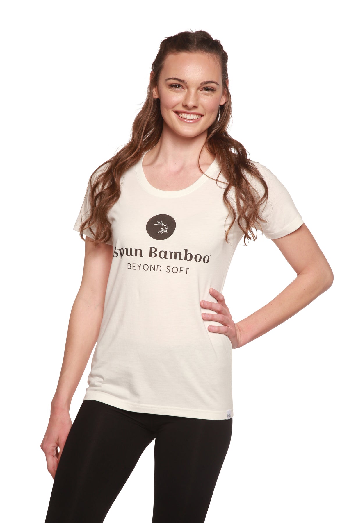 Women's Bamboo Viscose T-Shirt with Logo Print