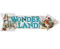 Wonderland Alice in Wonderland Arrow Metal Wall Sign Decor