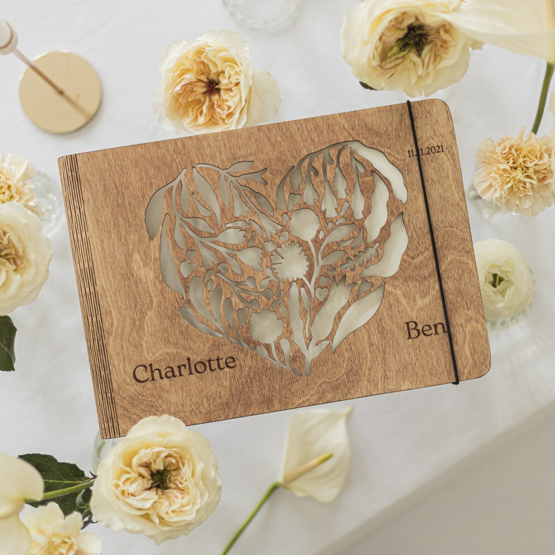 Unity Wooden Photo Album - Rustic Minimalist Keepsake Book
