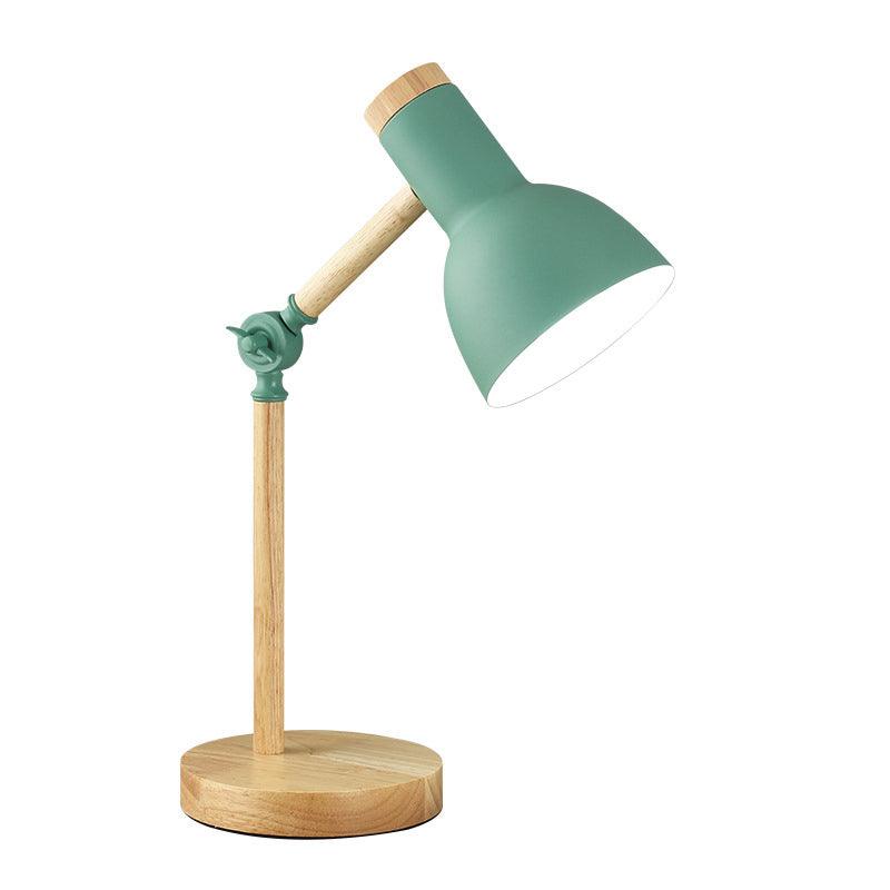 Nordic Style Wooden and Iron Adjustable Desk Lamp