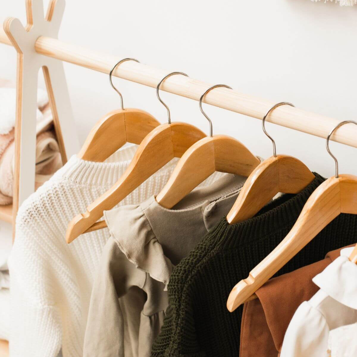 Wooden Teepee Children’s Clothing Rack – Scandi Minimalist Style