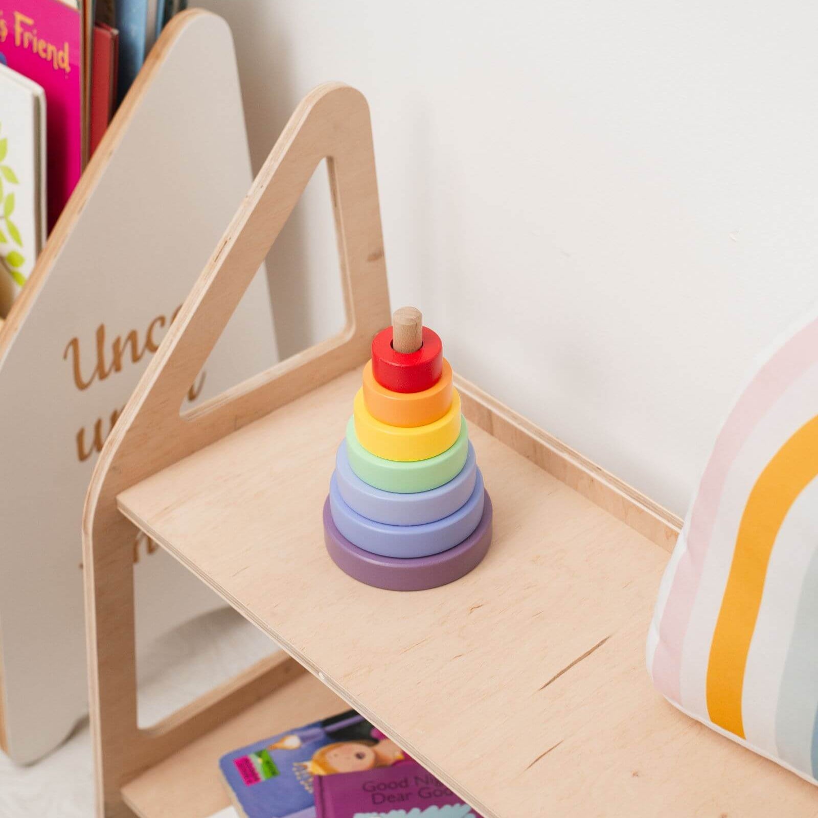Montessori Toy Shelf for Kids - Durable Wooden Organizer