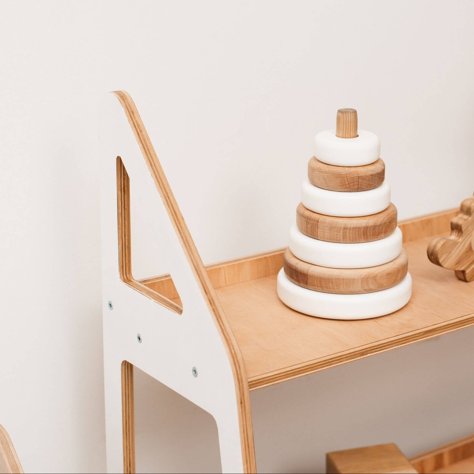 Montessori Toy Shelf for Kids - Durable Wooden Organizer