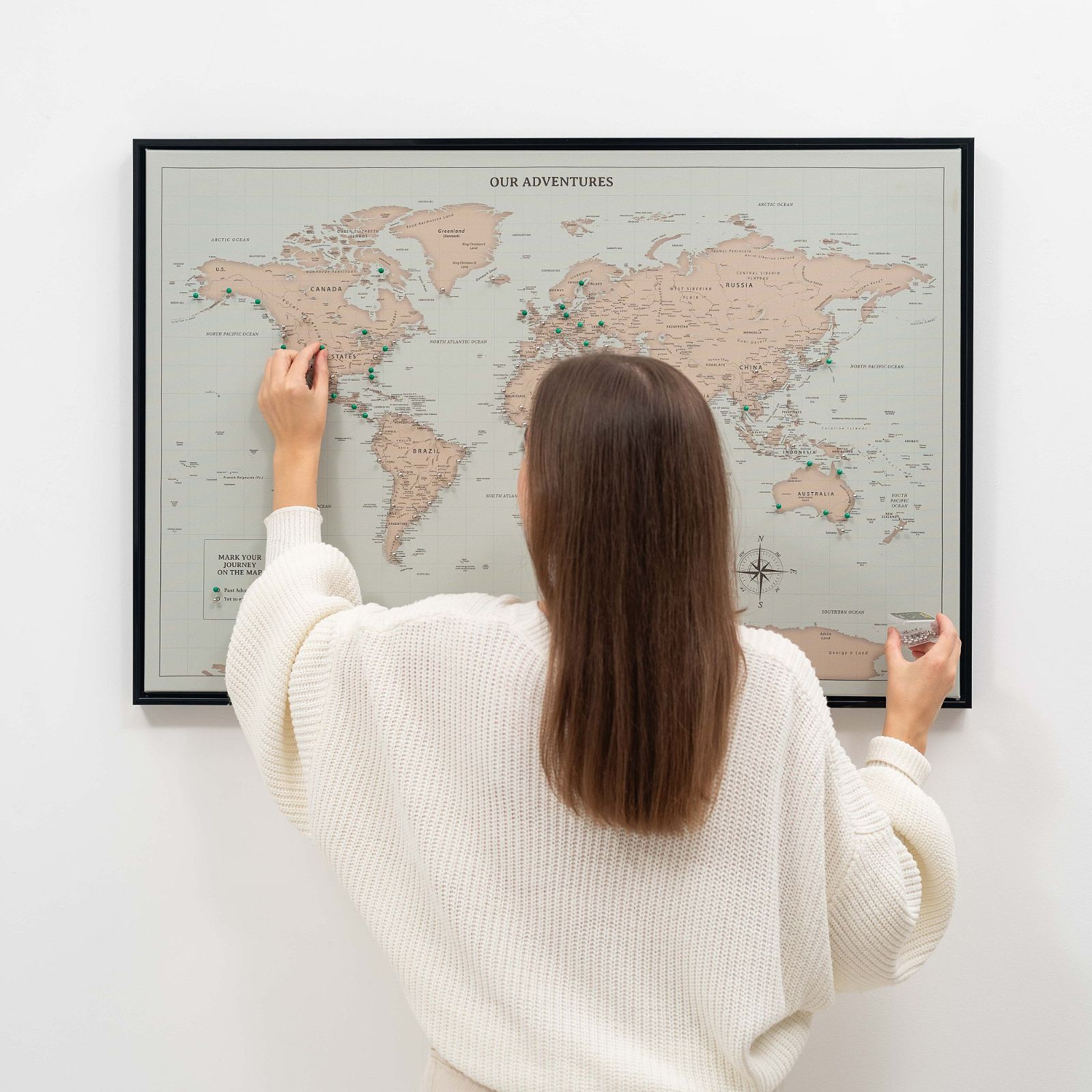 Antique Style World Map Canvas Print - Travel Inspired Wall Decor