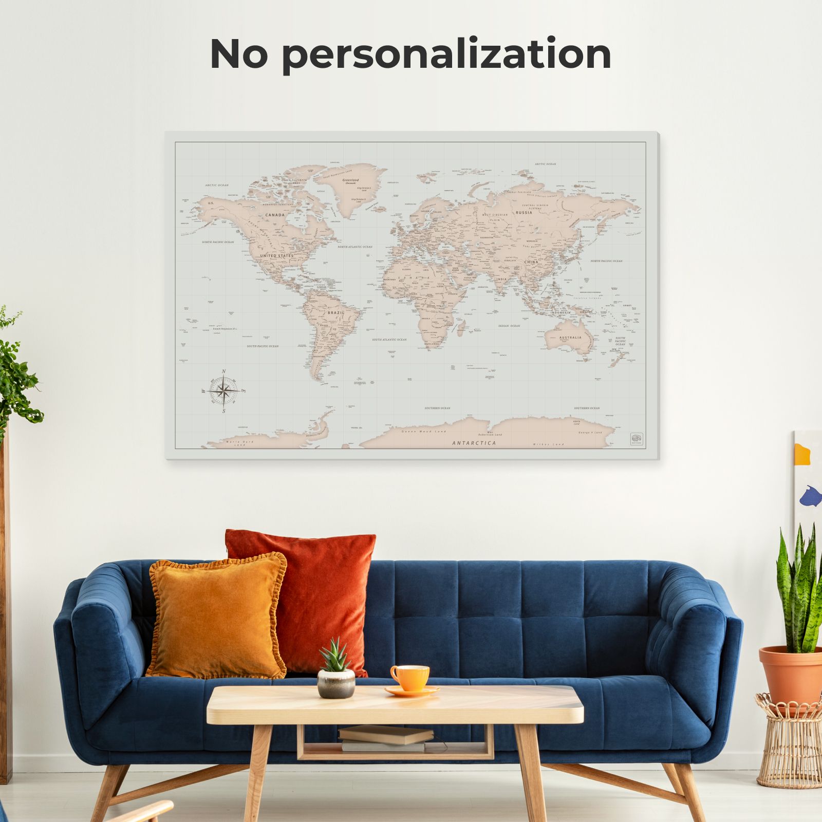 Antique Style World Map Canvas Print - Travel Inspired Wall Decor