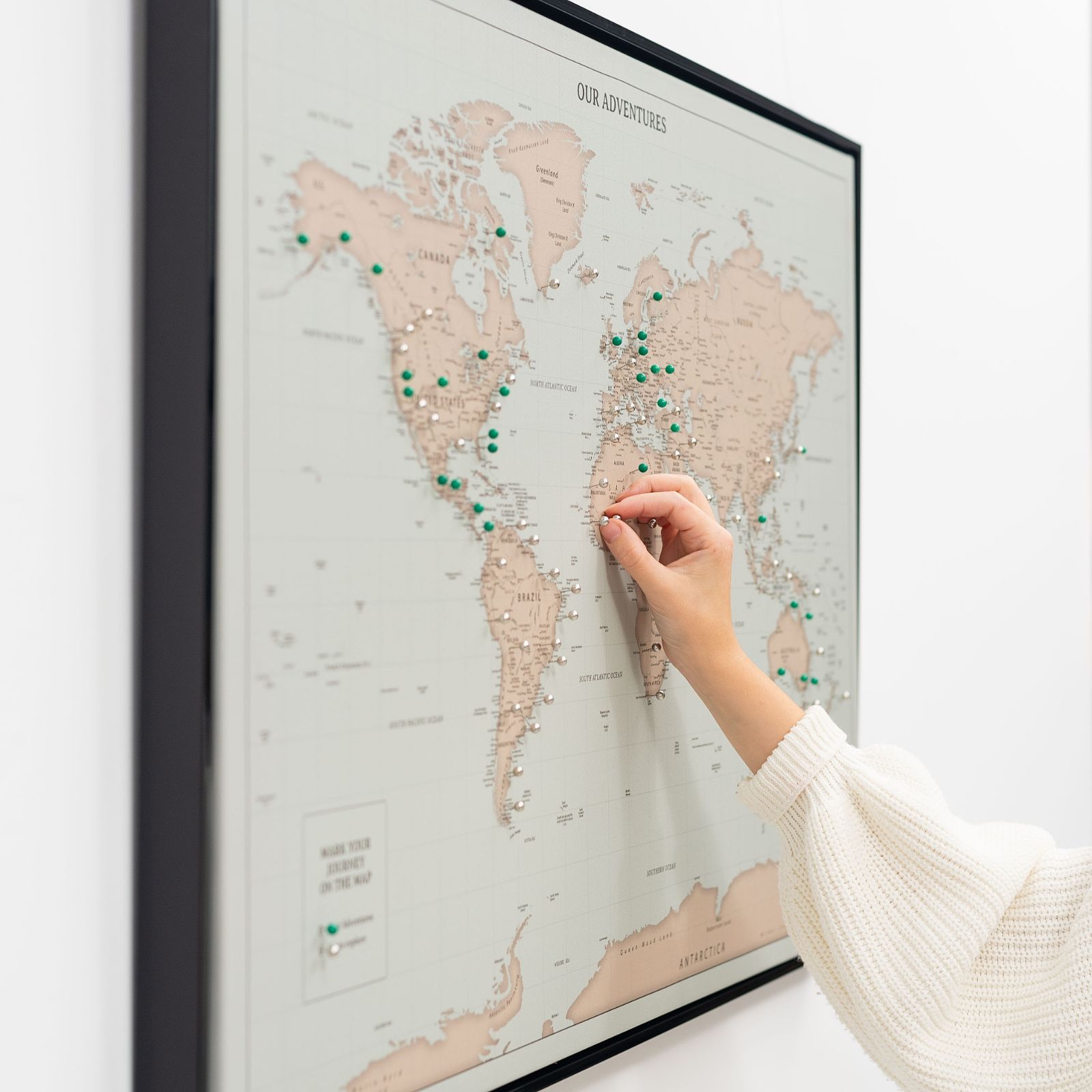 Antique Style World Map Canvas Print - Travel Inspired Wall Decor