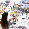 World Photo Map Physical edition showing detailed geography and photo placeholders