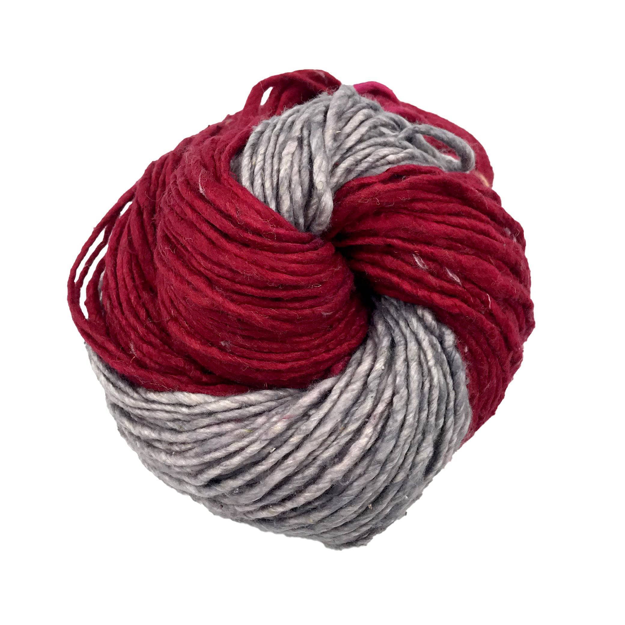 Striped Christmas Ornaments Knitting Kit - Red & Green DIY Decor