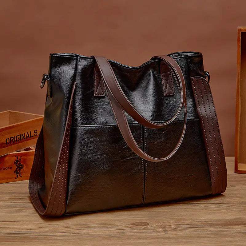 Large Capacity Soft Leather Tote Bag for Women
