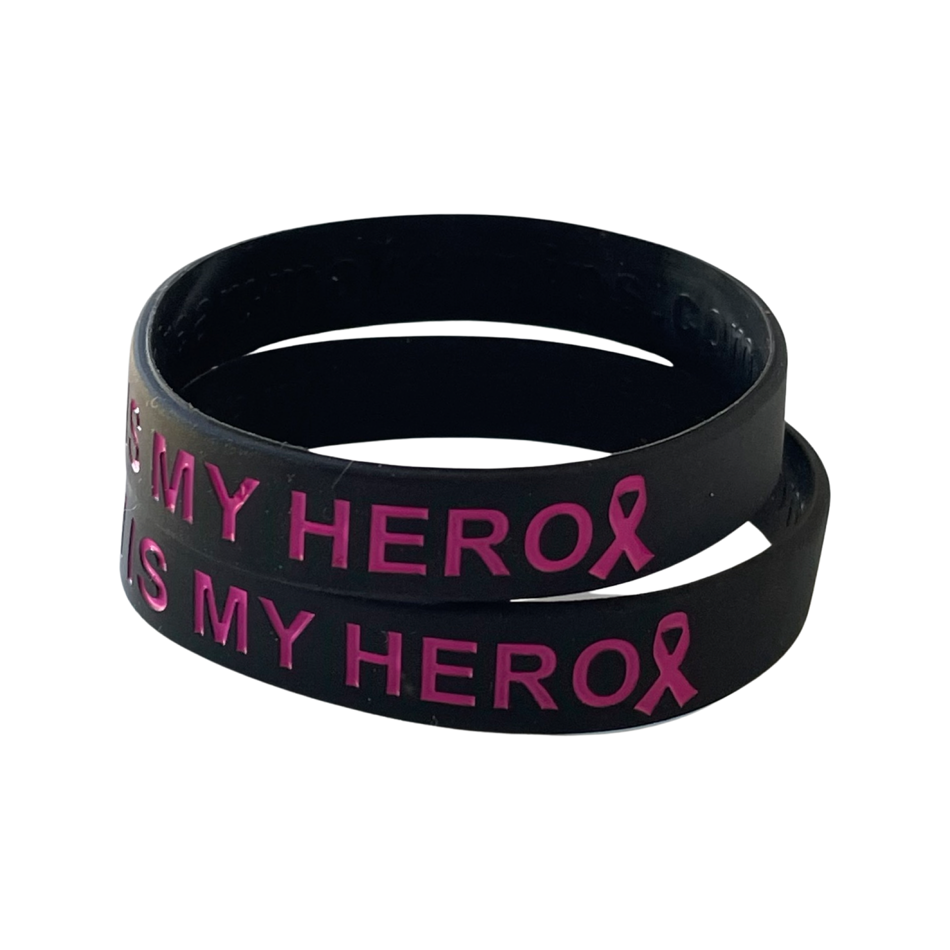 Black and Pink - My Loved One is My Hero - honor wristband