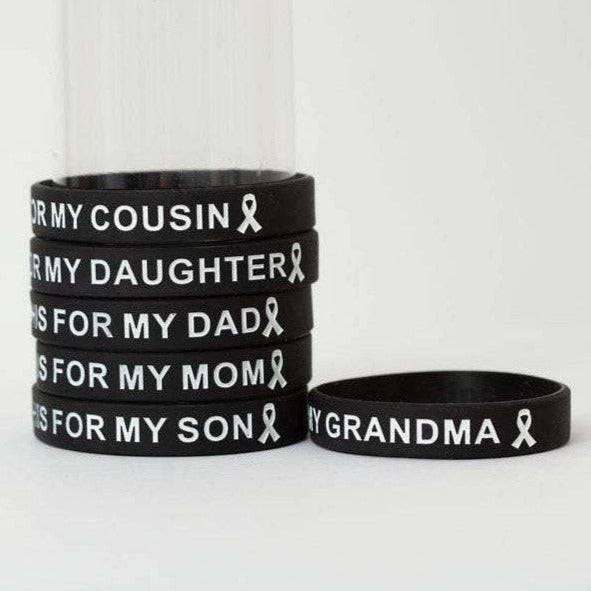 Black & White I Wear This For My Silicone Wristband