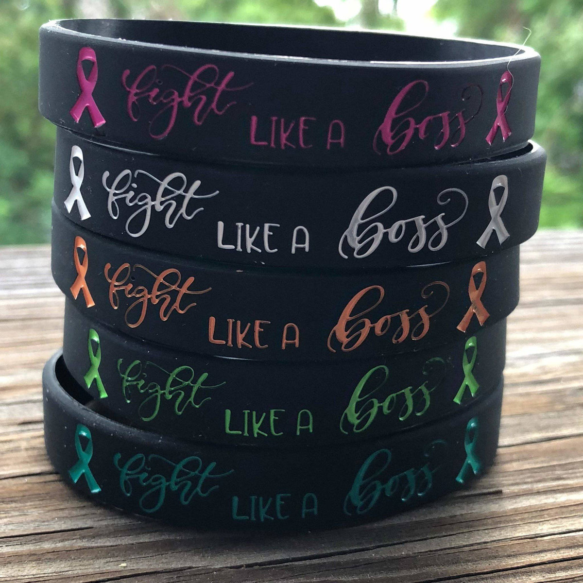 Fight Like a Boss Wristband – Silicone Solidarity Bracelet for Cancer Support