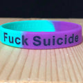 Suicide Awareness Wristband – Color Filled Silicone Mental Health Bracelet Support