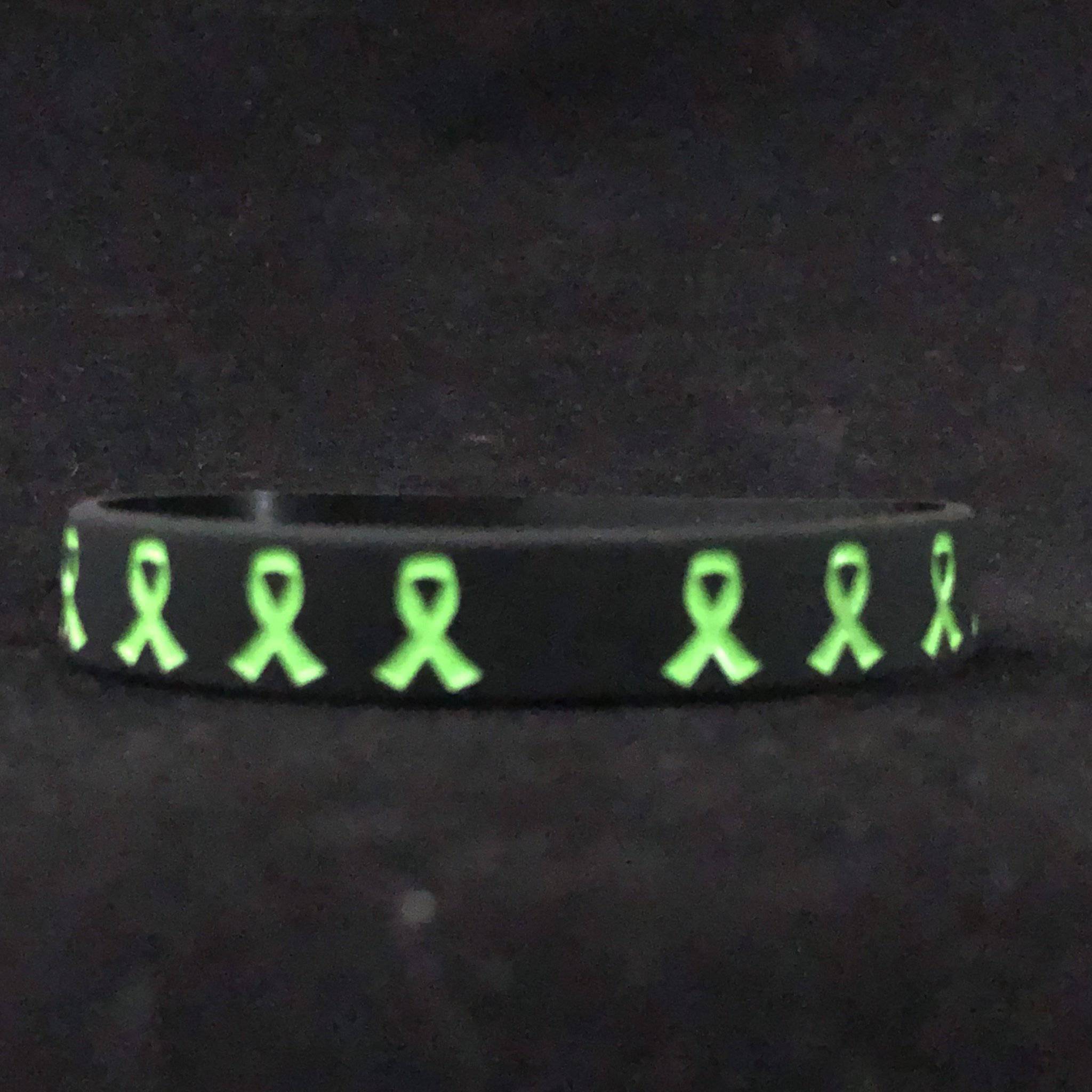 Badass Wristband - Green & Black Solidarity Ribbon Support Bracelet