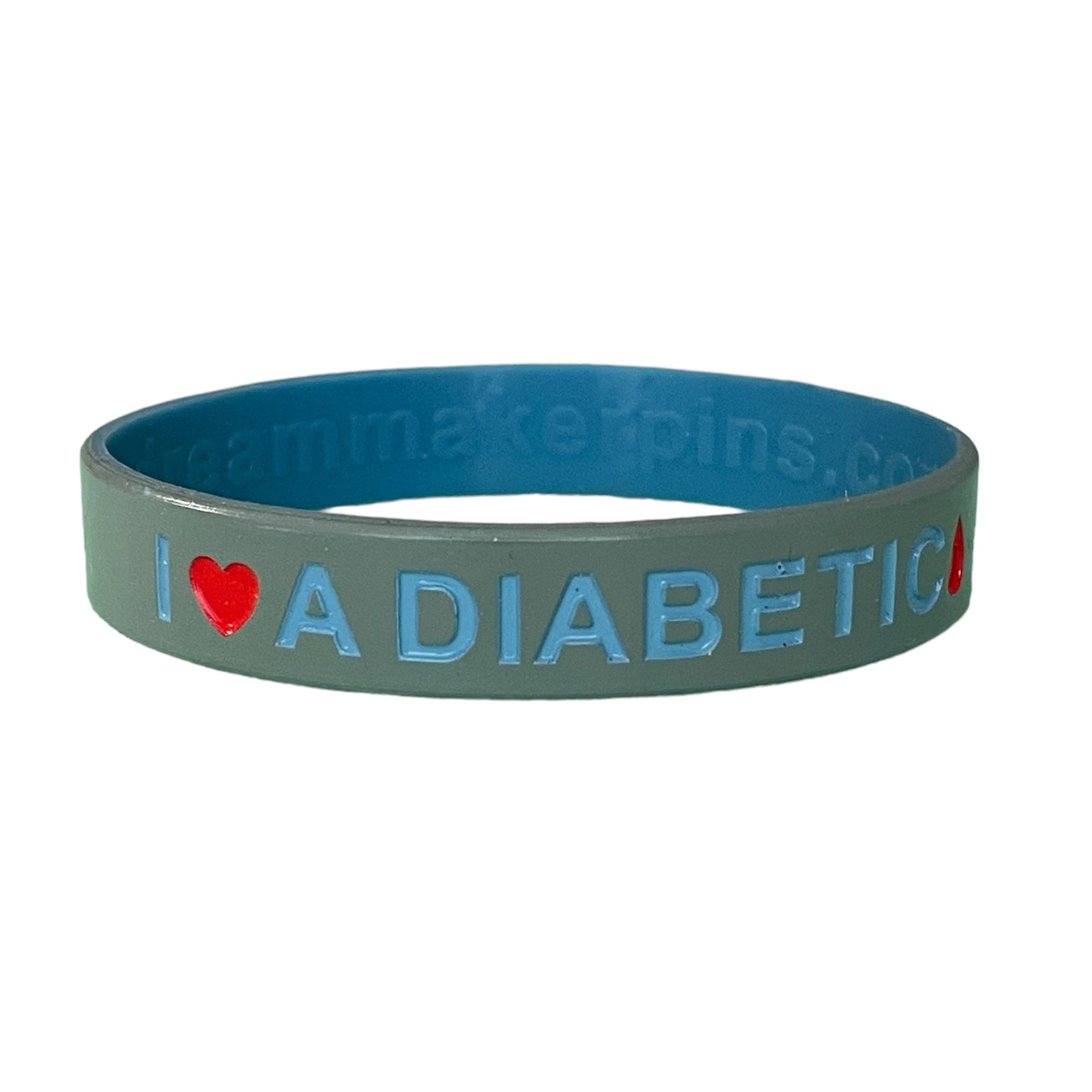Diabetic Silicone Wristband – Blood Drop Design | Diabetes Awareness Band