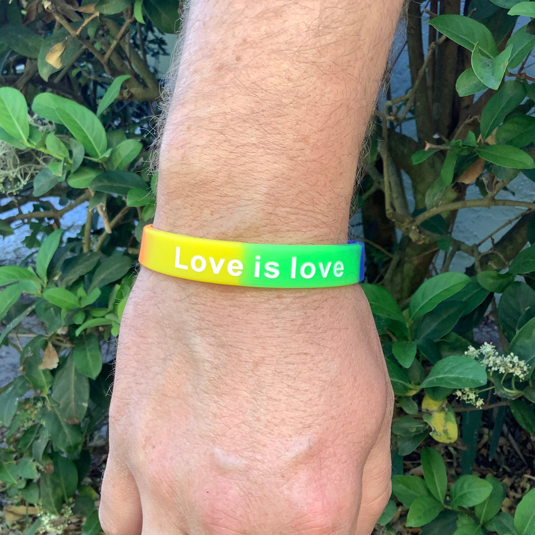 Rainbow Pride Wristband - Silicone Equality Bracelet | Love Is Love Band