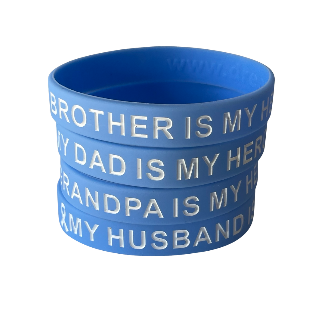 Light Blue - My Loved One is My Hero - honor wristband