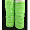 Lime & White I Wear This For My  Wristband