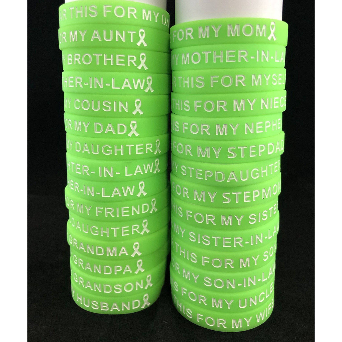 Lime & White I Wear This For My  Wristband