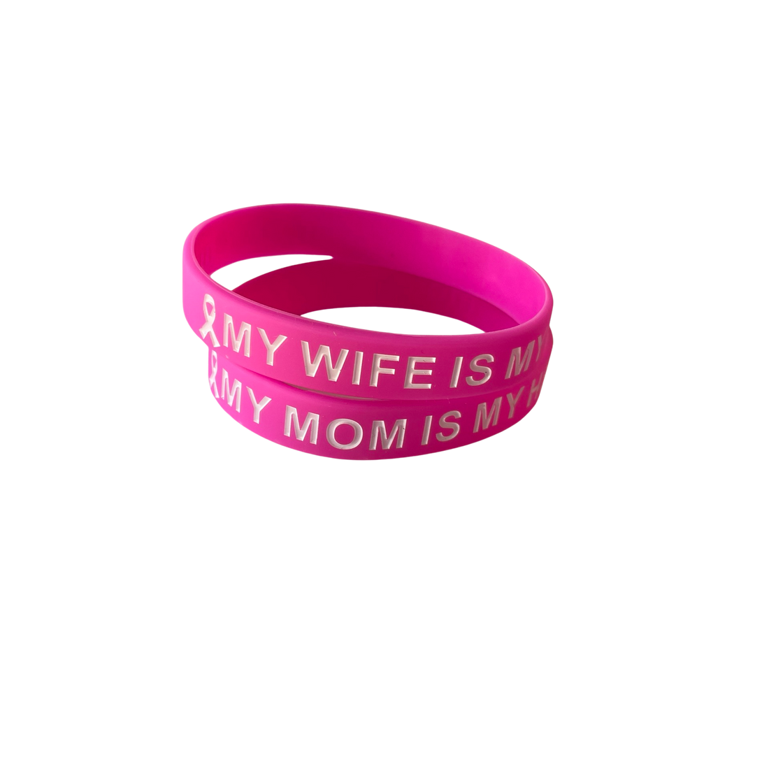 Pink and White My Loved One is My Hero - honor wristband