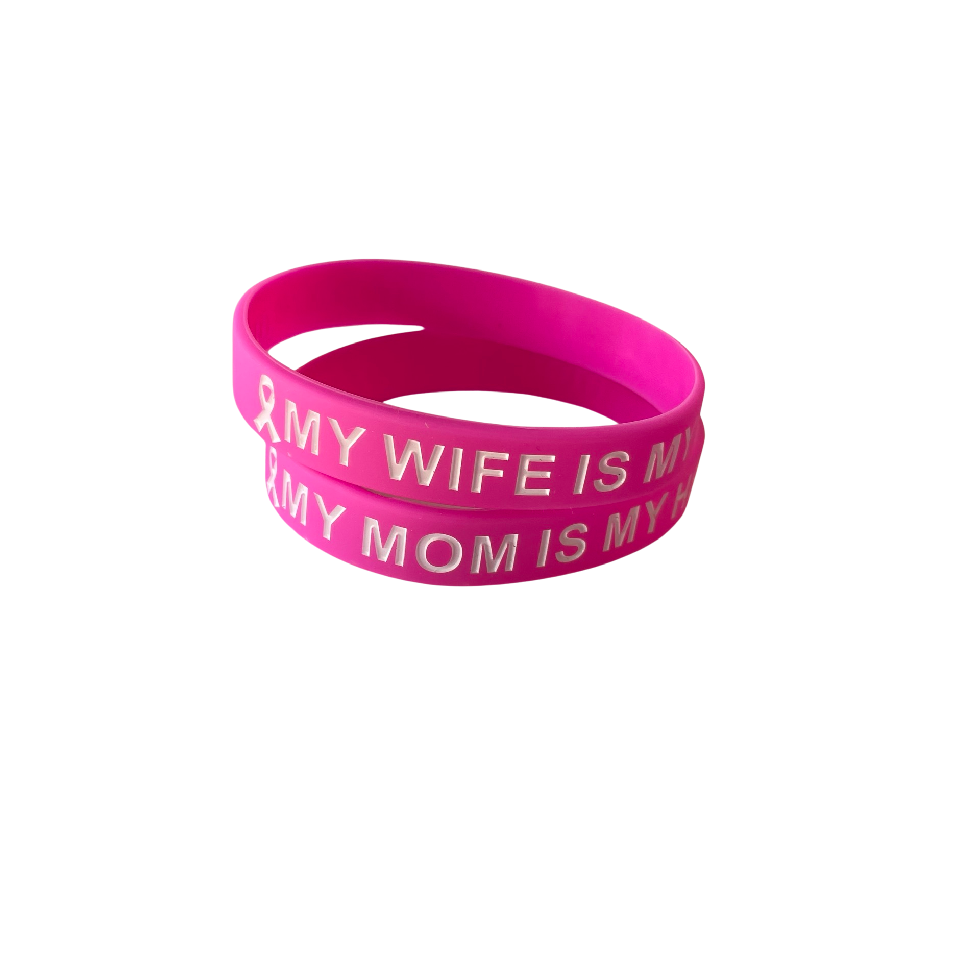 Pink and White My Loved One is My Hero - honor wristband