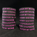 Pink & Black I Wear This For My  Wristband