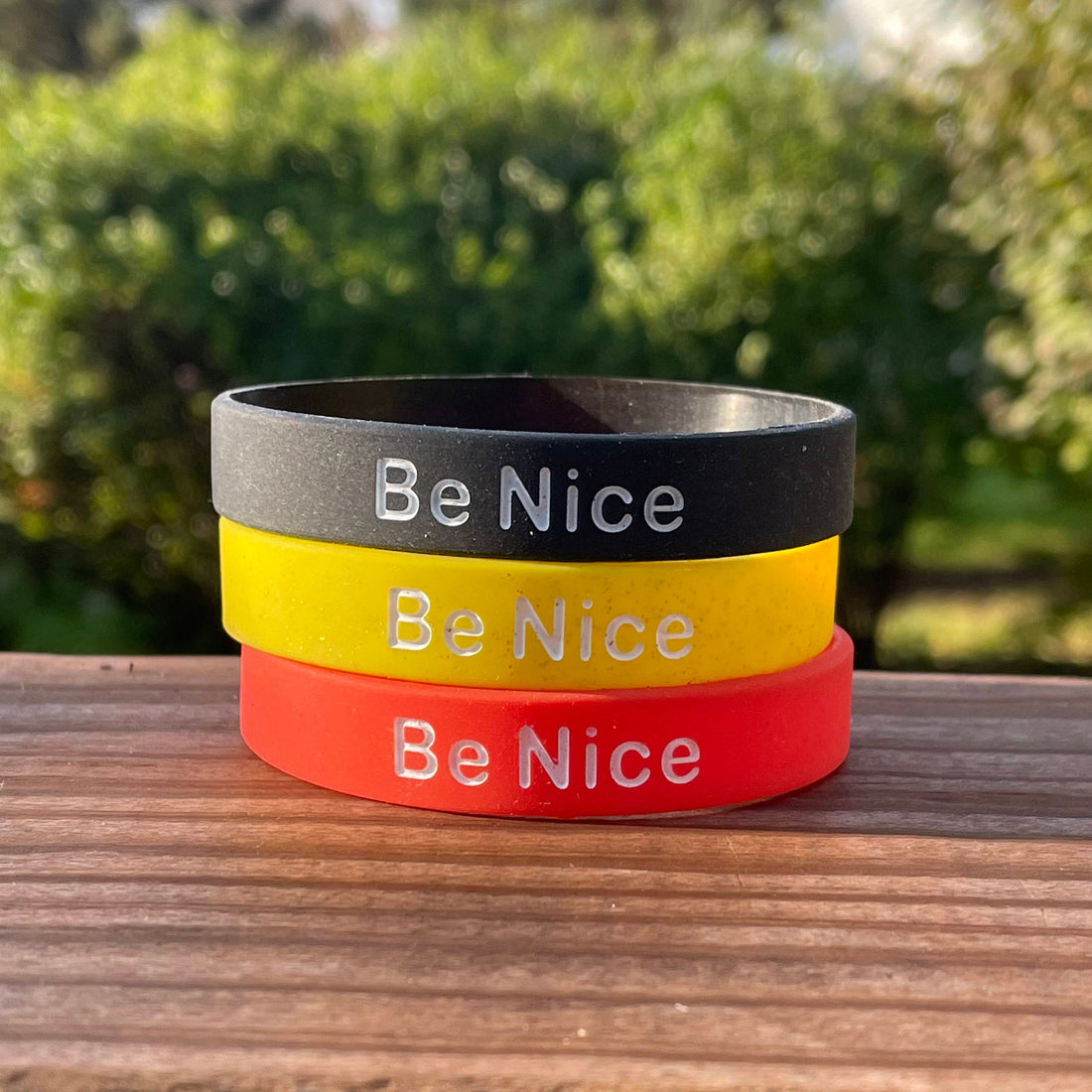 Be Nice Wristband – Silicone Kindness Bracelet with Positive Message Gift