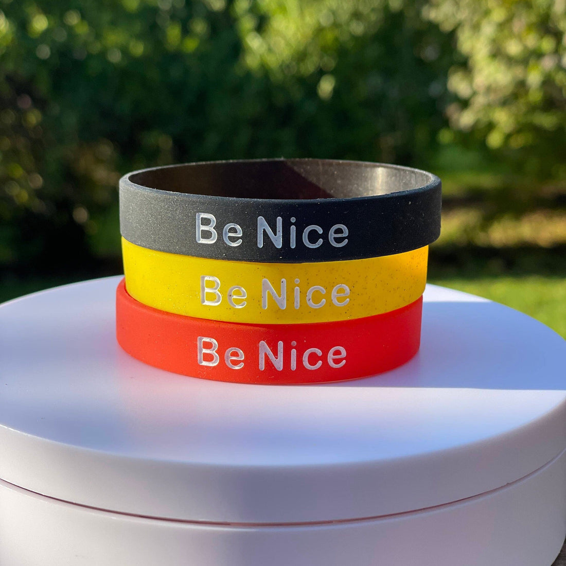 Be Nice Wristband – Silicone Kindness Bracelet with Positive Message Gift
