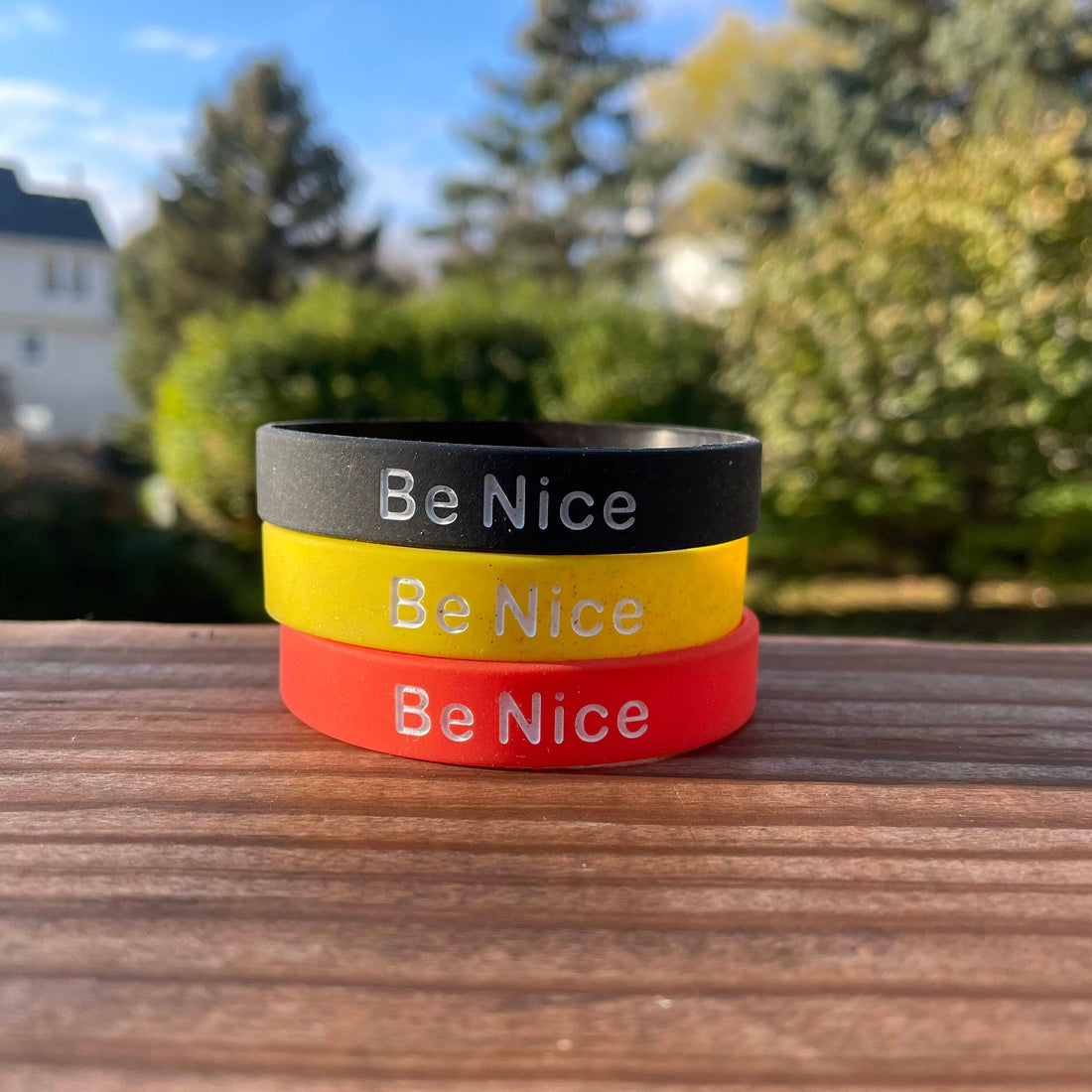 Be Nice Wristband – Silicone Kindness Bracelet with Positive Message Gift