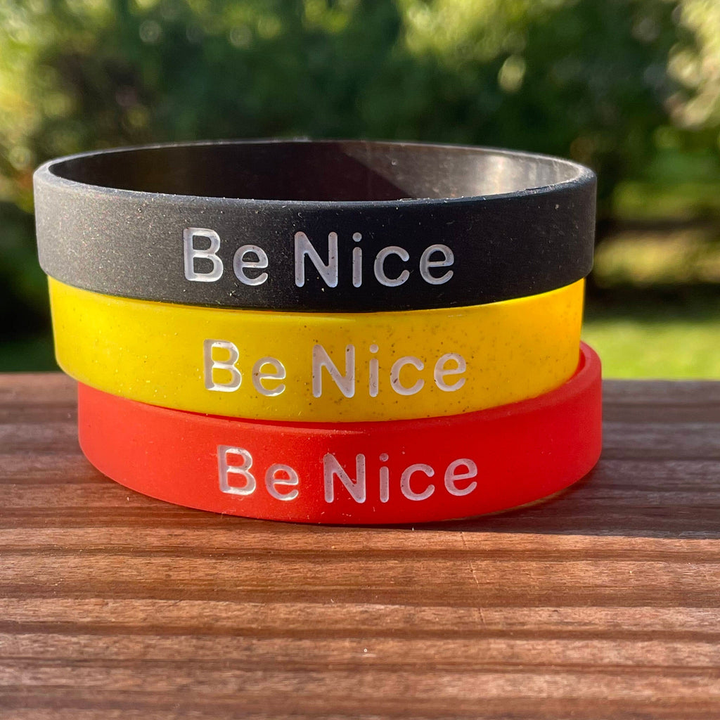 Be Nice Wristband – Silicone Kindness Bracelet with Positive Message Gift