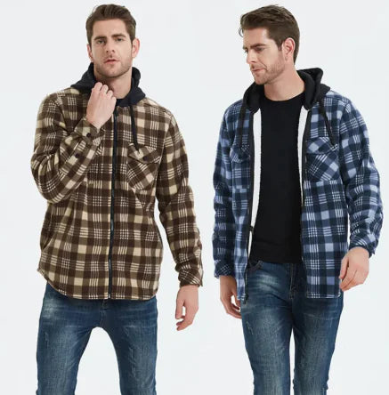Thermal Fleece-Lined Men's Shirt Jacket