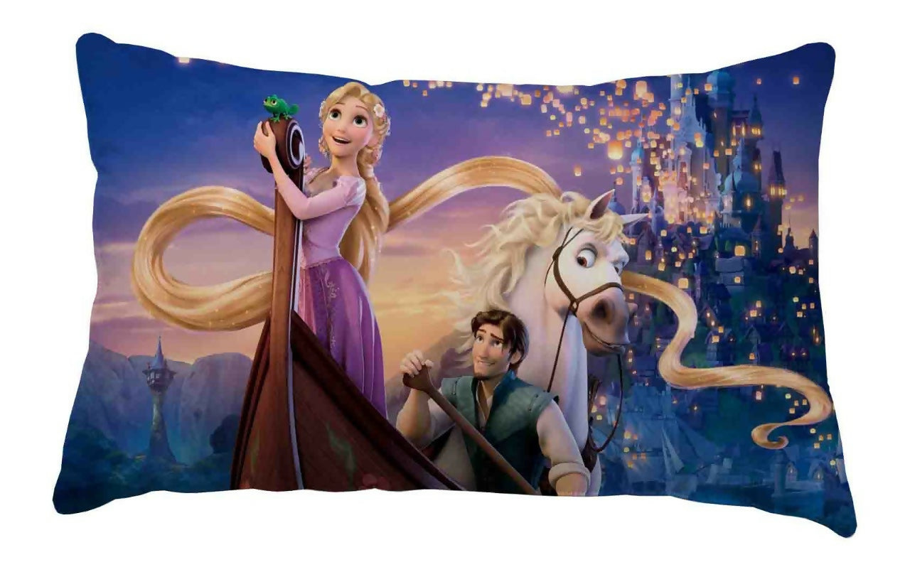 Decorative kids cushion featuring a whimsical Ruppanzel fairy tale design
