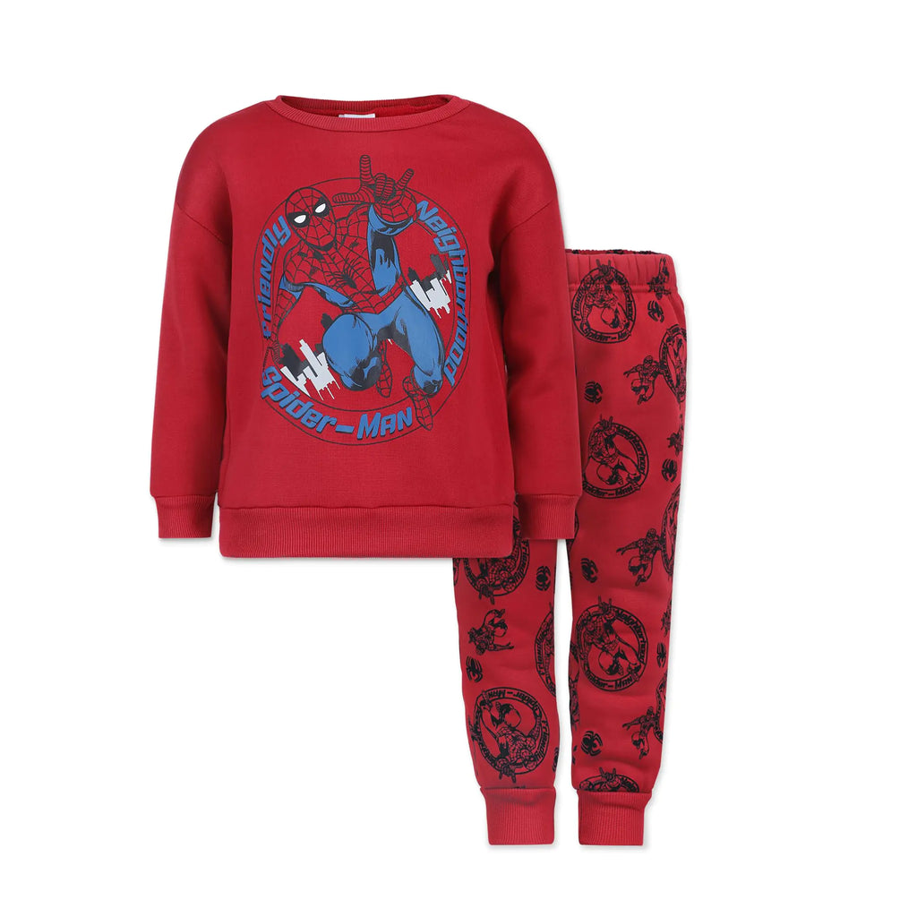 Marvel Spider-Man Boys 2 Piece Sweatshirt and Pants Set for Toddlers and Big Kids