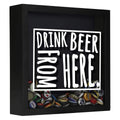 Wyoming Drink Beer From Here Beer Cap Shadow Box