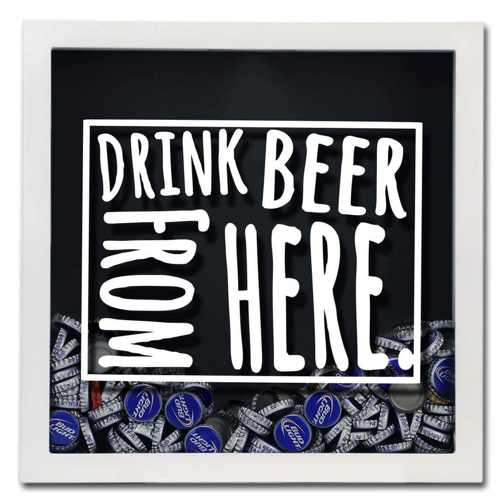 Wyoming Drink Beer From Here Beer Cap Shadow Box