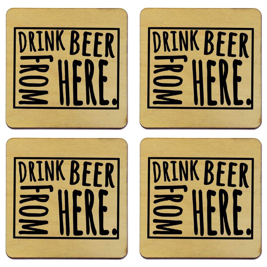 Wyoming Drink Beer From Here Coasters