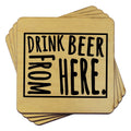 Wyoming Drink Beer From Here Coasters