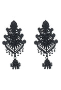 Johar Kamal elegant black earrings for women, perfect for party or casual wear