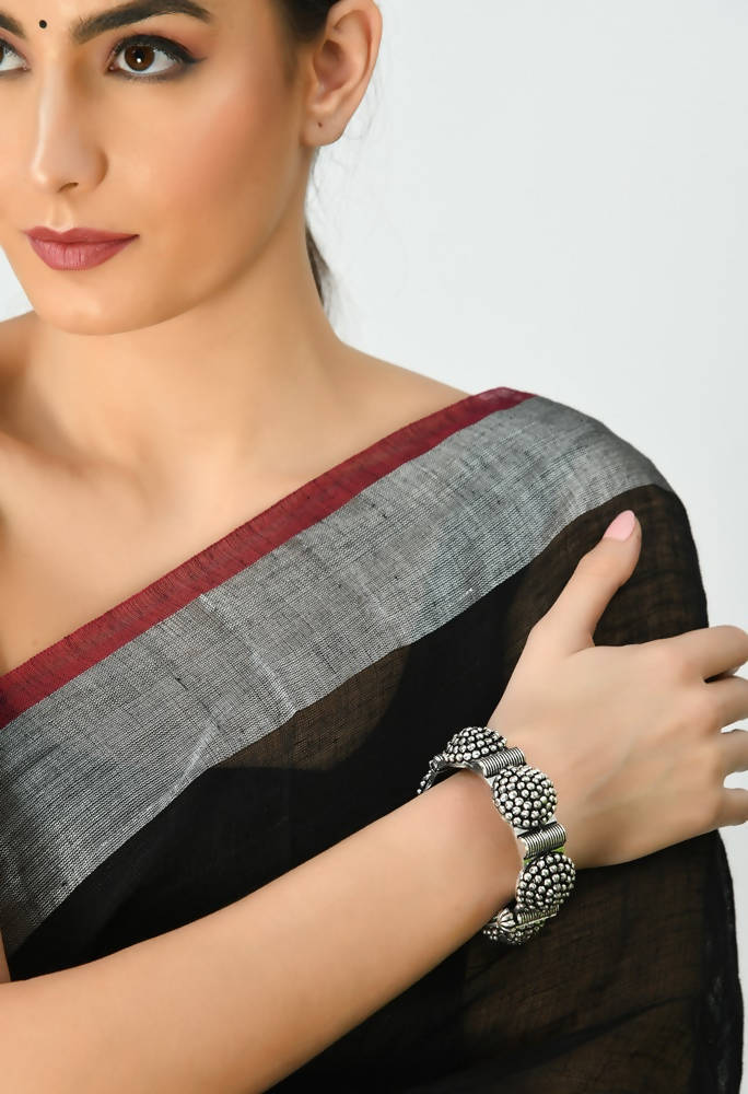 German Silver Oxidised Bangle Set for Traditional Ethnic Wear