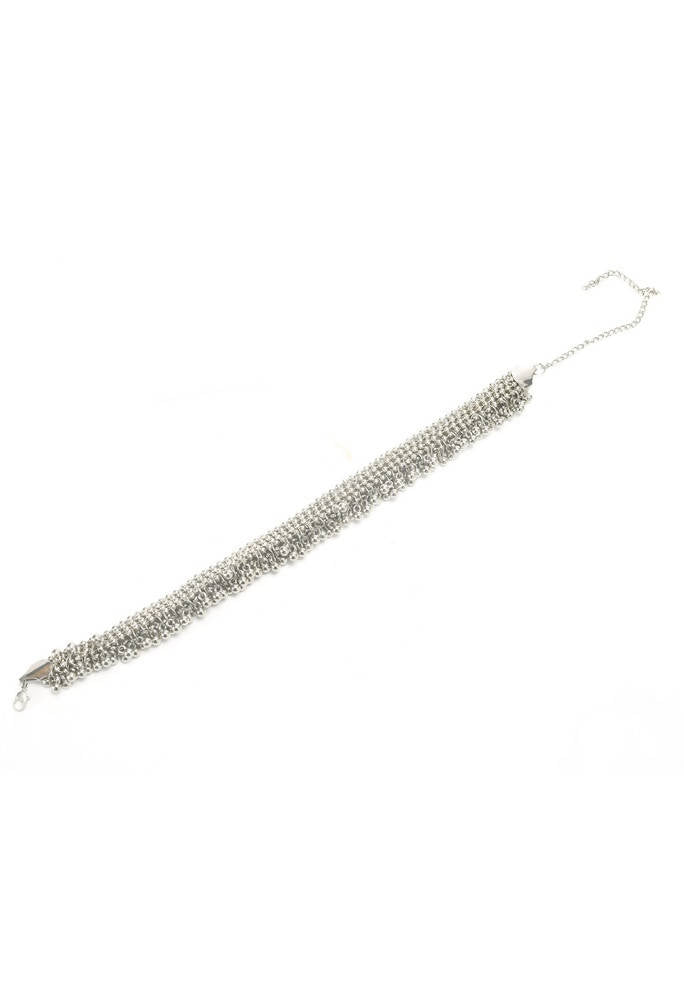 Heavy Oxidised Silver Traditional Anklets for Women