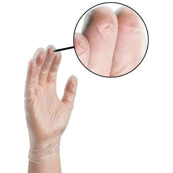 Clear Vinyl Disposable Gloves, Powder-Free Industrial Work Wear