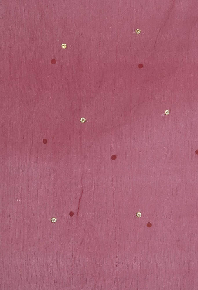 Maroon Organza Cotton Dupatta with Elegant Stone Work Detailing