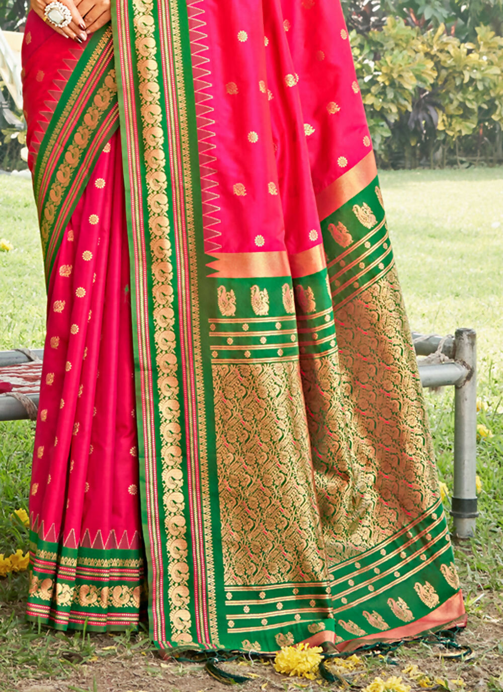 Pink Soft Silk Saree with Matching Blouse Piece