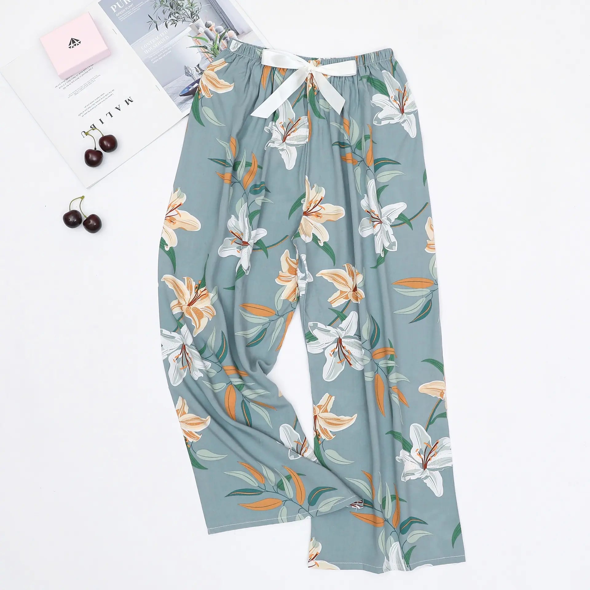 Women's Loose Casual Printed Pajama Sleep Pants - Image 14