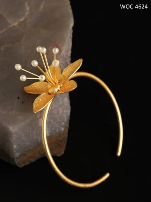 Matt Golden Flower Bracelet for Women