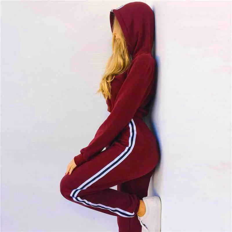 Summer Women's Hooded Sweatshirt Sports Set